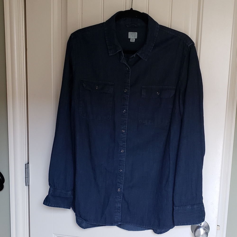 A New Day Denim Button Down Shirt XXL